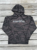 Bi-blend Hoodie - Black Camo w/ Silver Deer